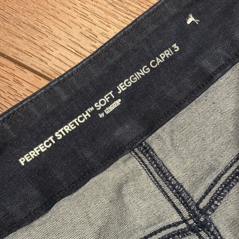 Chicos Perfect Stretch Jegging Capris Size 3~ XL/16 - Picture 3 of 9